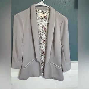 Stitch Fix Skies Are Blue Hannah Modal Scuba Blazer Jacket Gray Small
